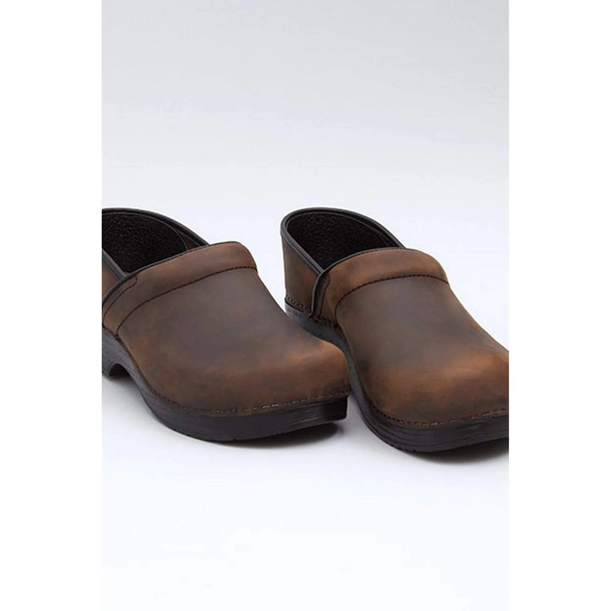 DANSKO Men's Professional Brown Oiled Leather Clogs