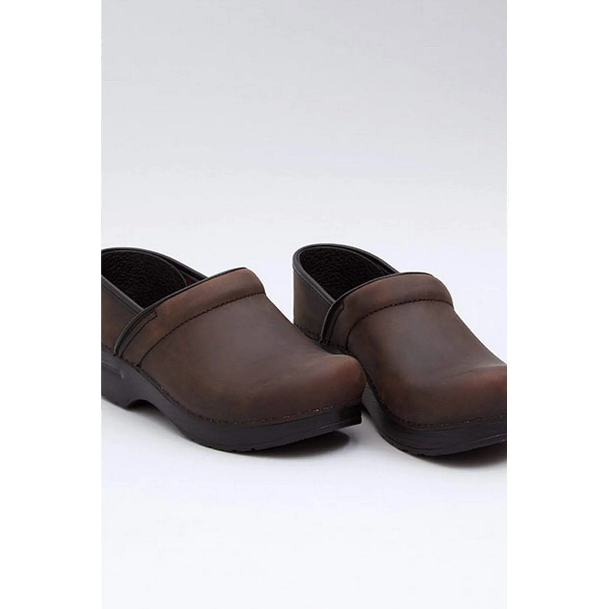 DANSKO Men's Professional Brown Oiled Leather Clogs