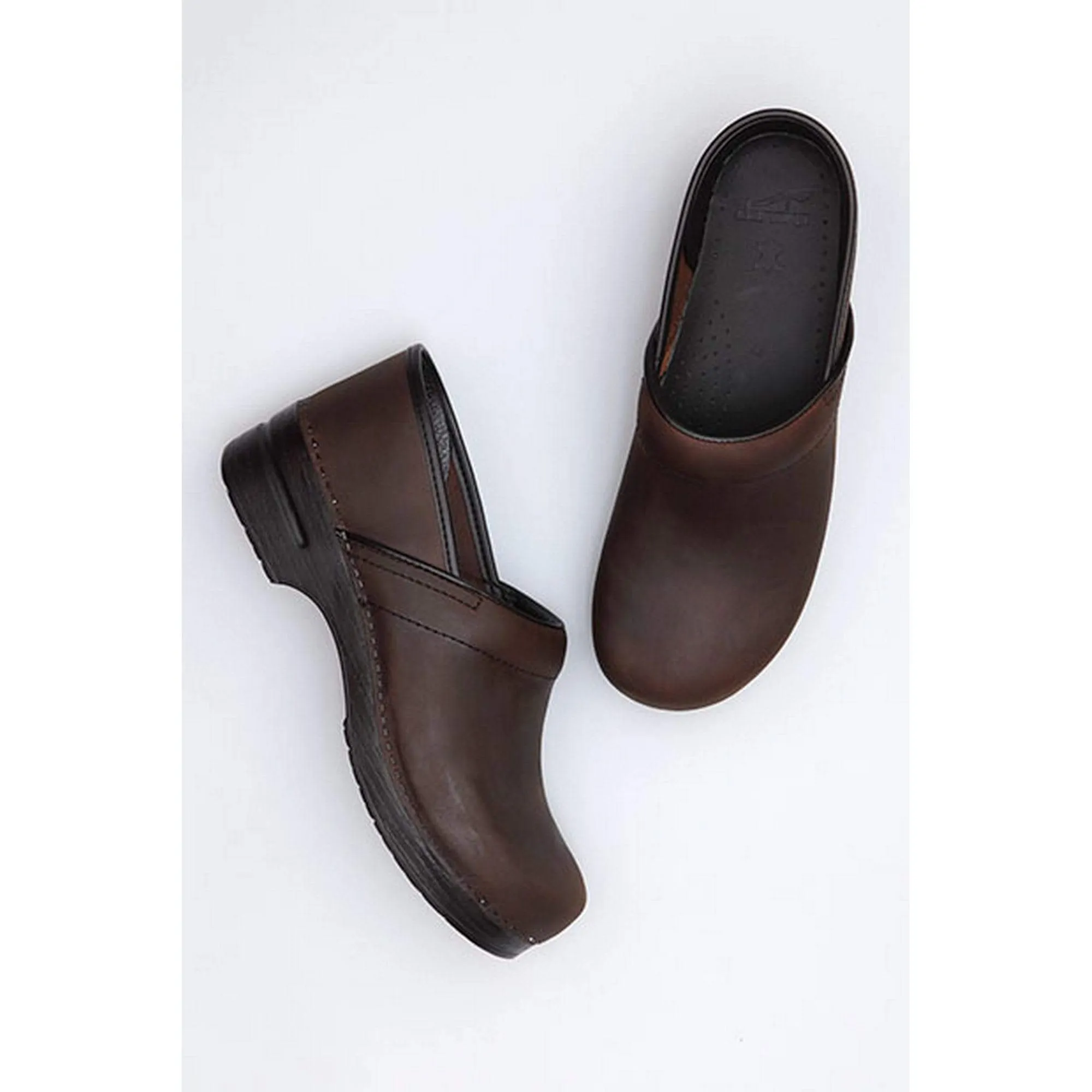 DANSKO Men's Professional Brown Oiled Leather Clogs