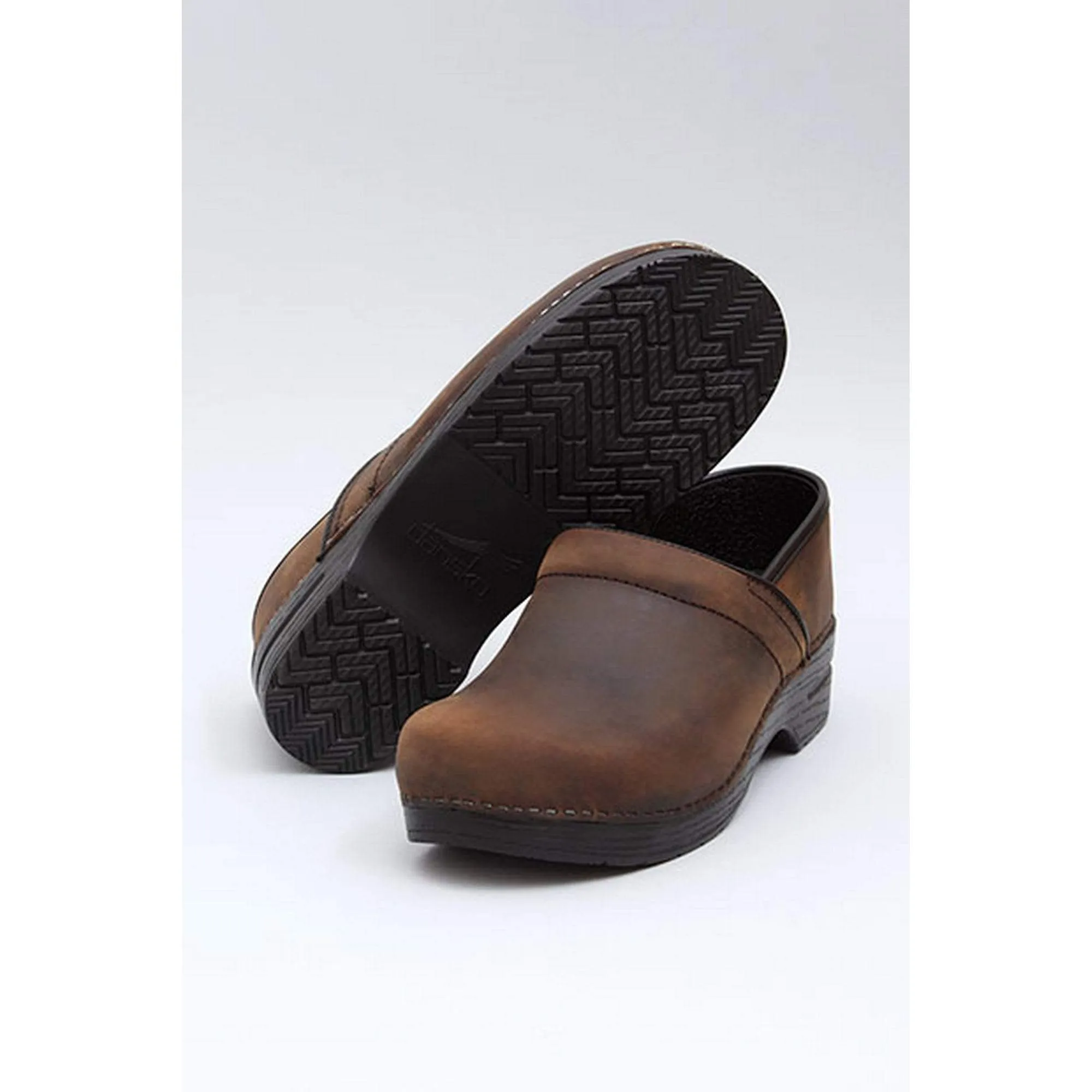 DANSKO Men's Professional Brown Oiled Leather Clogs