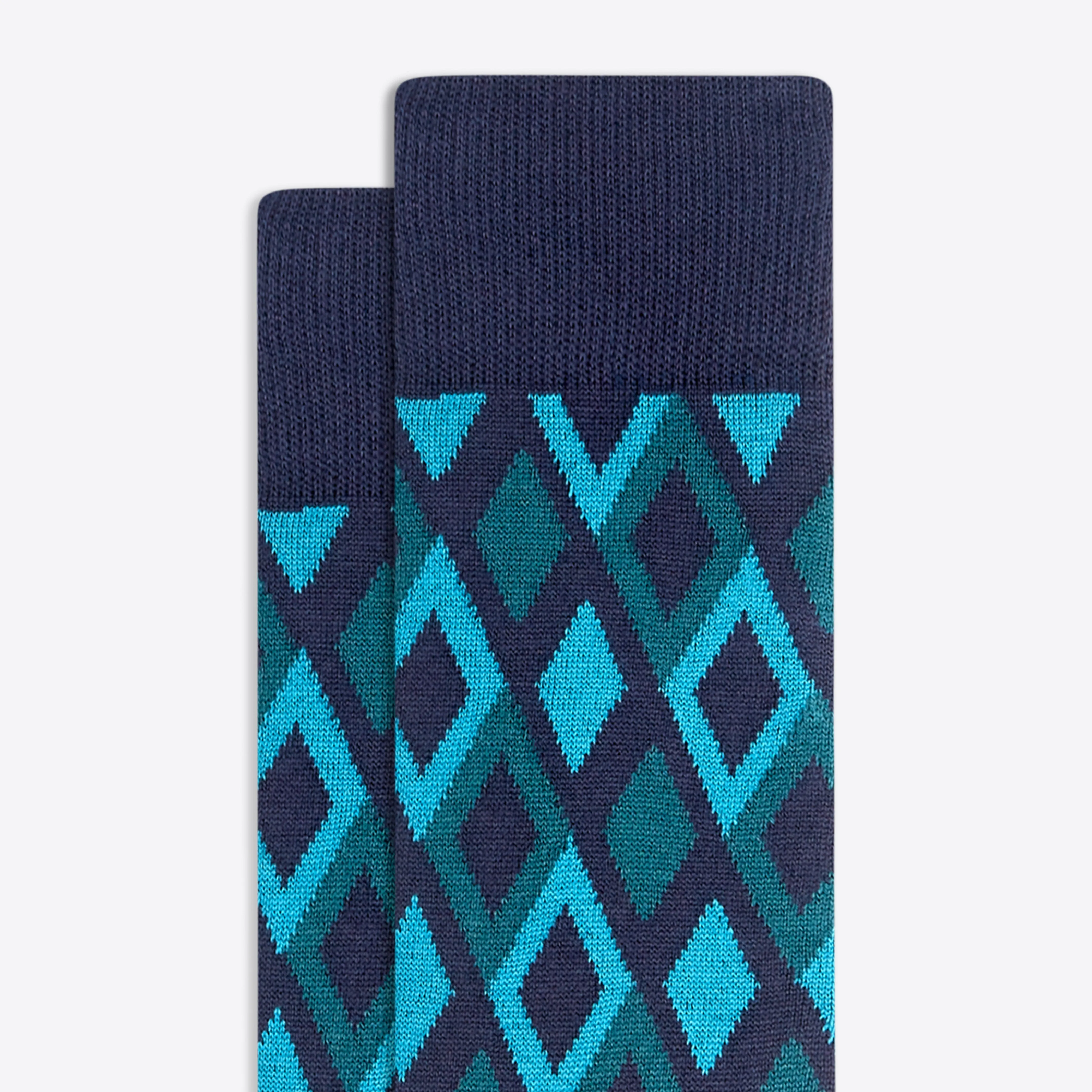 Diamond Check Mid-Calf Socks