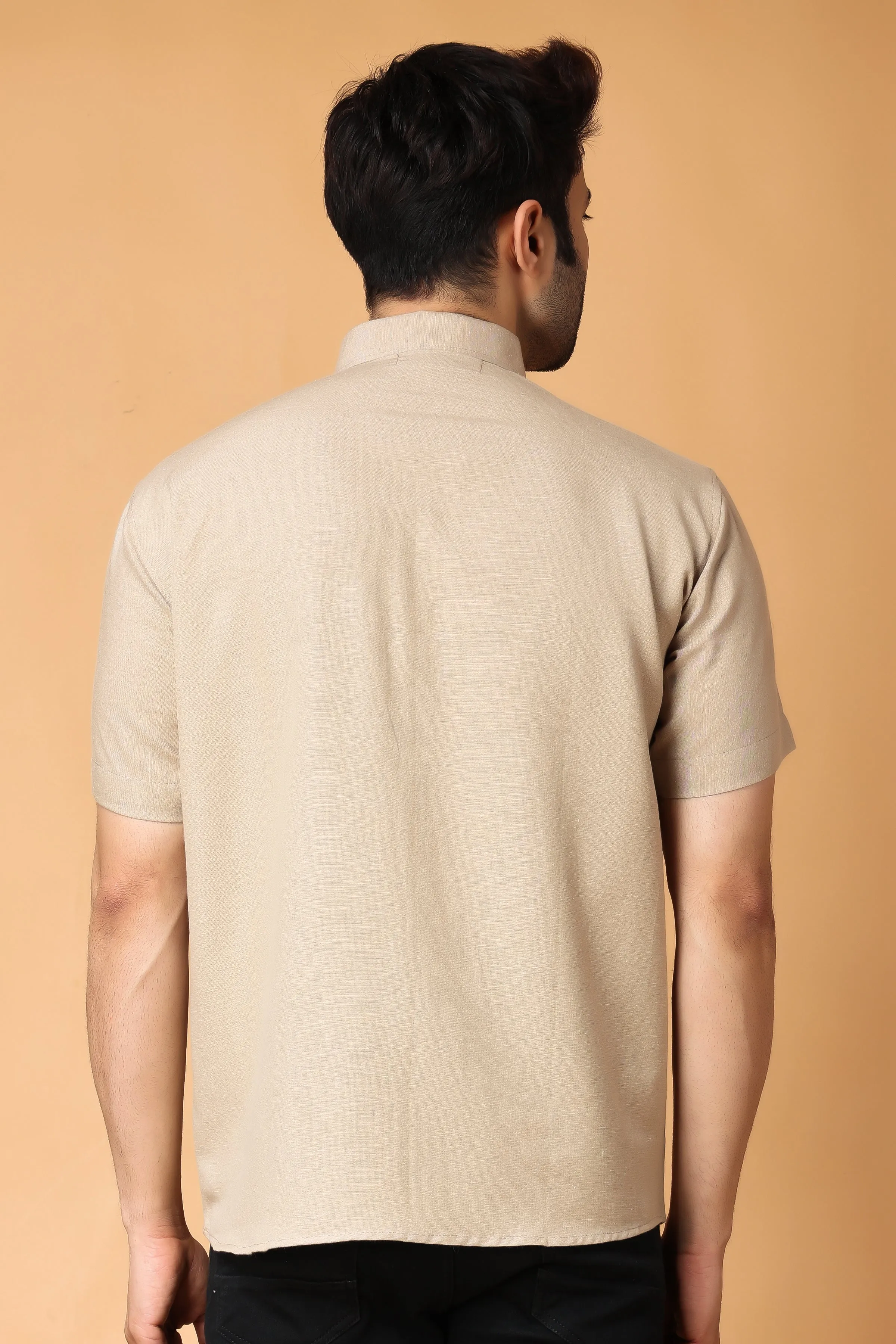 Earthy Cotton Linen Short Kurta