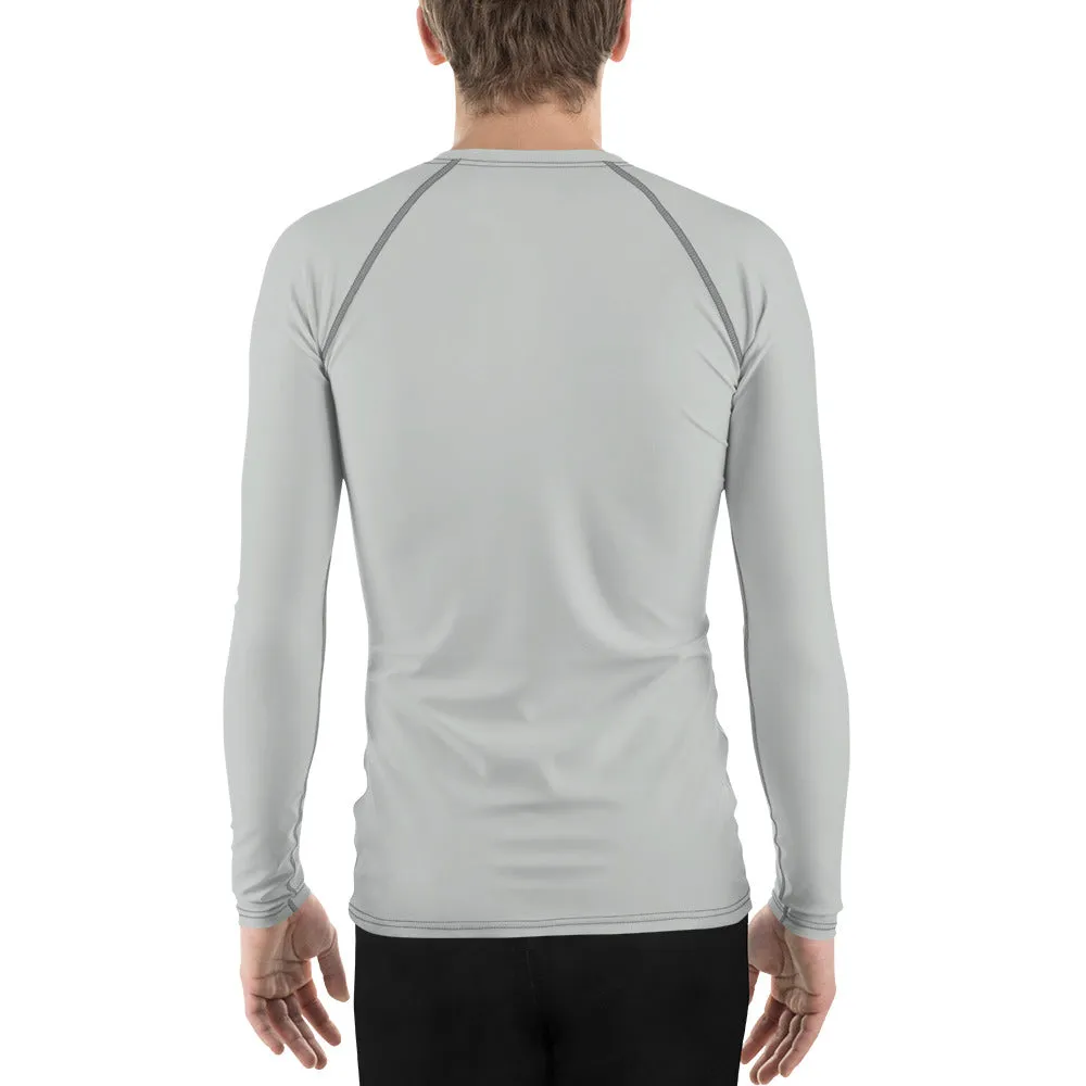 Essential Elegance: Solid Color Rash Guard for Men - Smoke