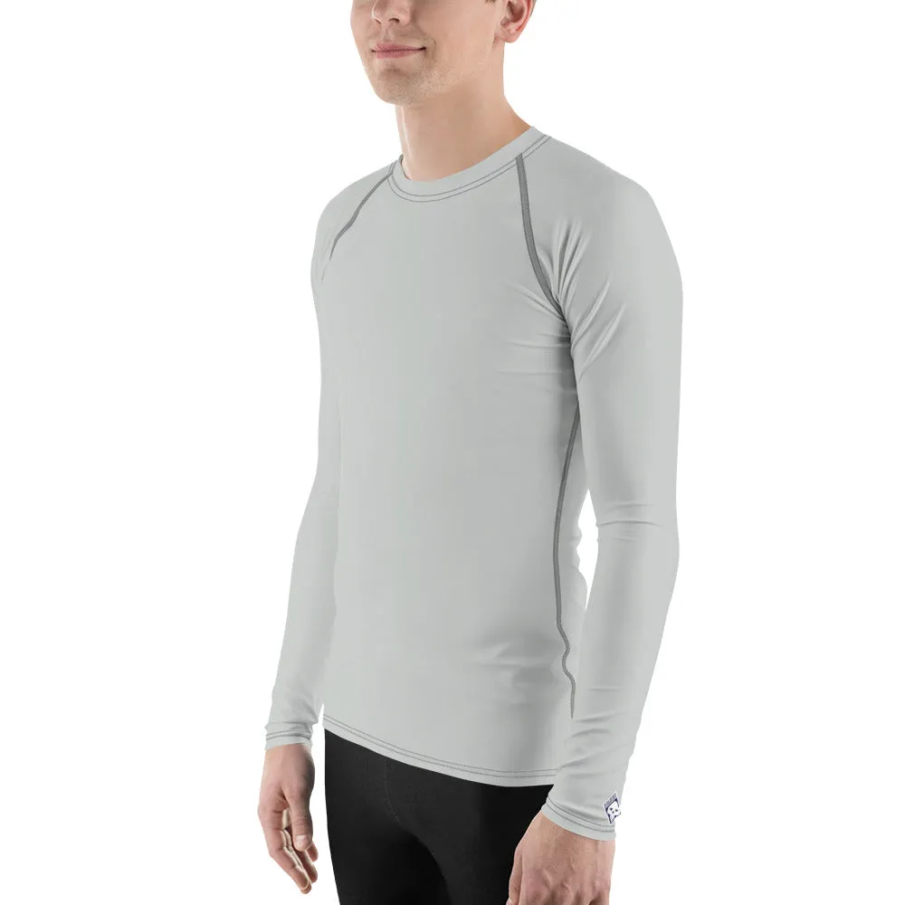 Essential Elegance: Solid Color Rash Guard for Men - Smoke