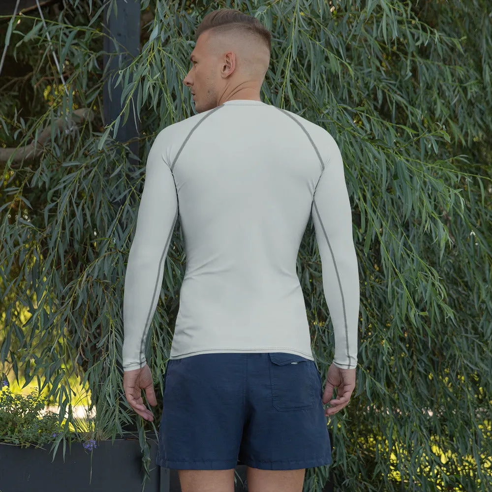 Essential Elegance: Solid Color Rash Guard for Men - Smoke