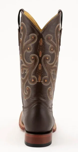 Ferrini Mens French F Calf 1529309 Handcrafted Chocolate Cowboy Boots