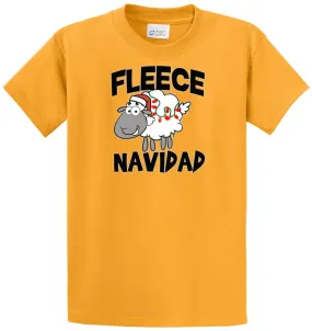 Fleece Navidad Christmas Sheep Printed Tee Shirt