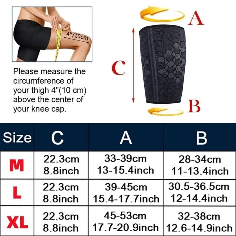 FlexVybe™ Compression Leg Brace: Thigh/Hamstring Support Sleeve, Hip/Sciatica Relief