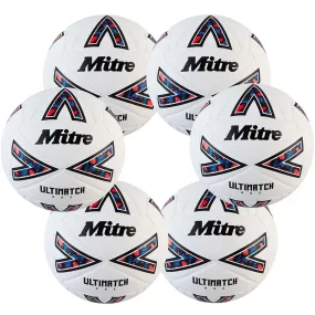 Footballs - Mitre Ultimatch - 6 Ball Pack