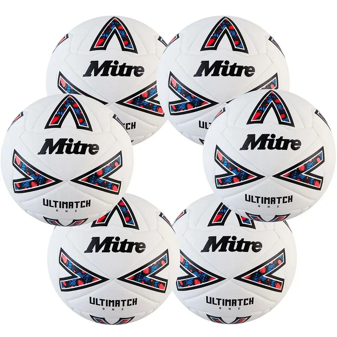 Footballs - Mitre Ultimatch - 6 Ball Pack