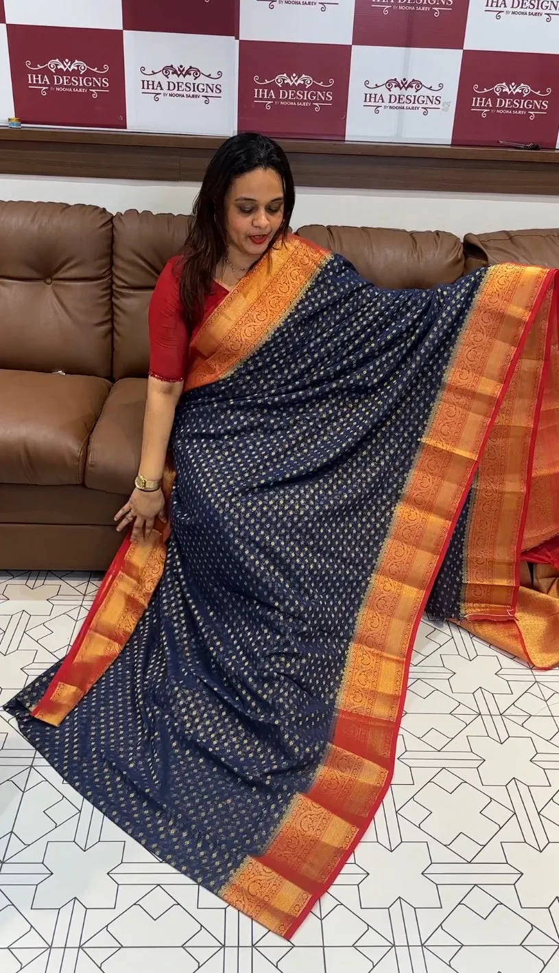 FORWARD GEORGETTE BANARASI SAREE - IHA 14781