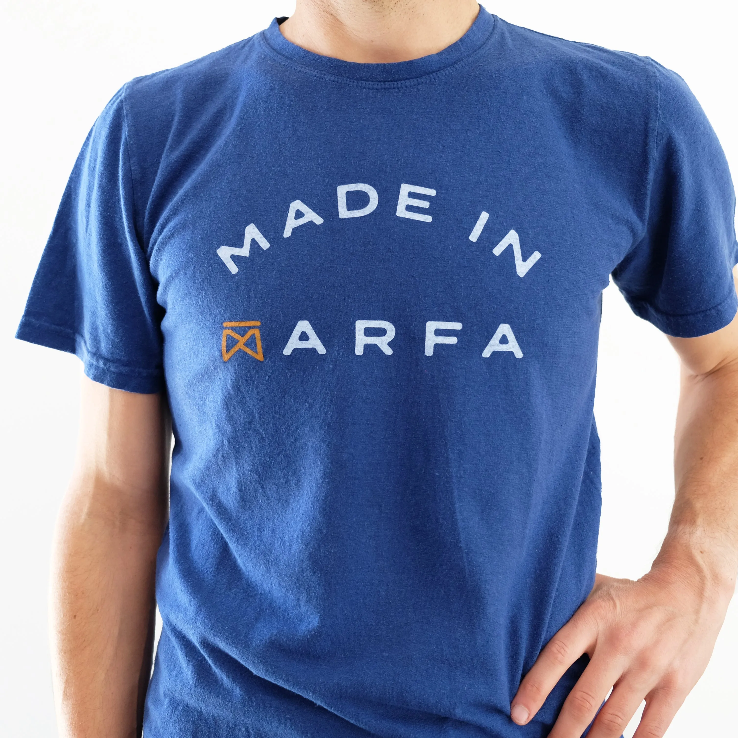 Garza Marfa Jungmaven Made In  Marfa Mens Tee - Cobalt Blue