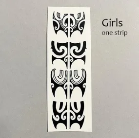 Girls and Womens Chin Moko Temporary Tattoos