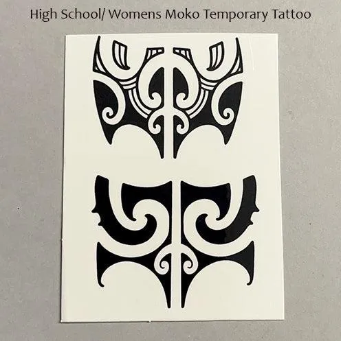 Girls and Womens Chin Moko Temporary Tattoos