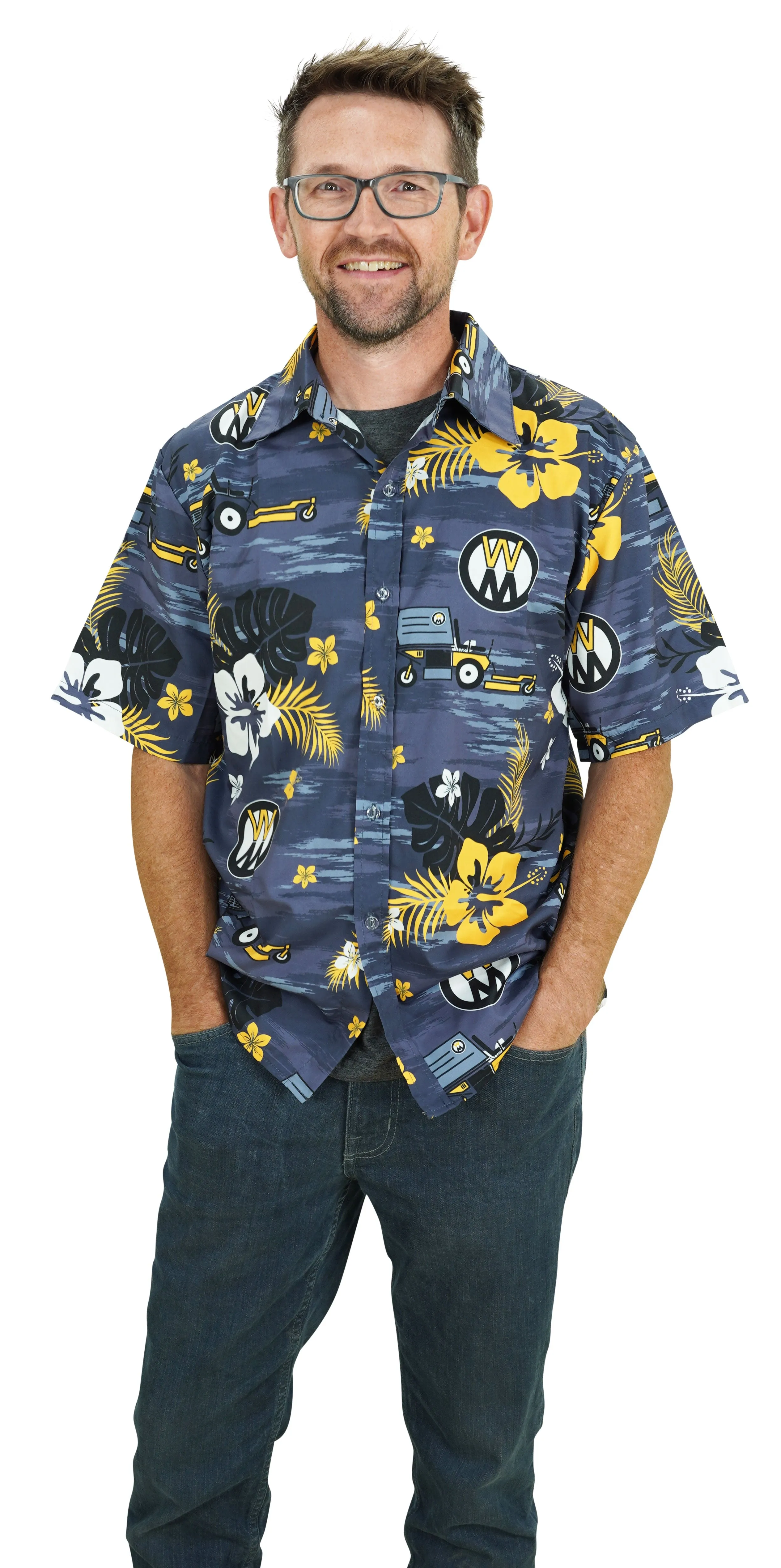 Gray Walker Hawaiian Shirt