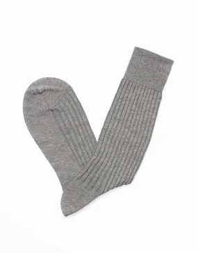 GREY MID-CALF HOSE COTTON SOCKS