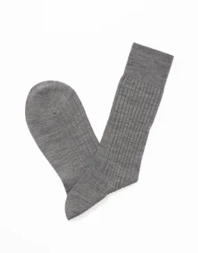 GREY MID-CALF HOSE WOOL SOCKS