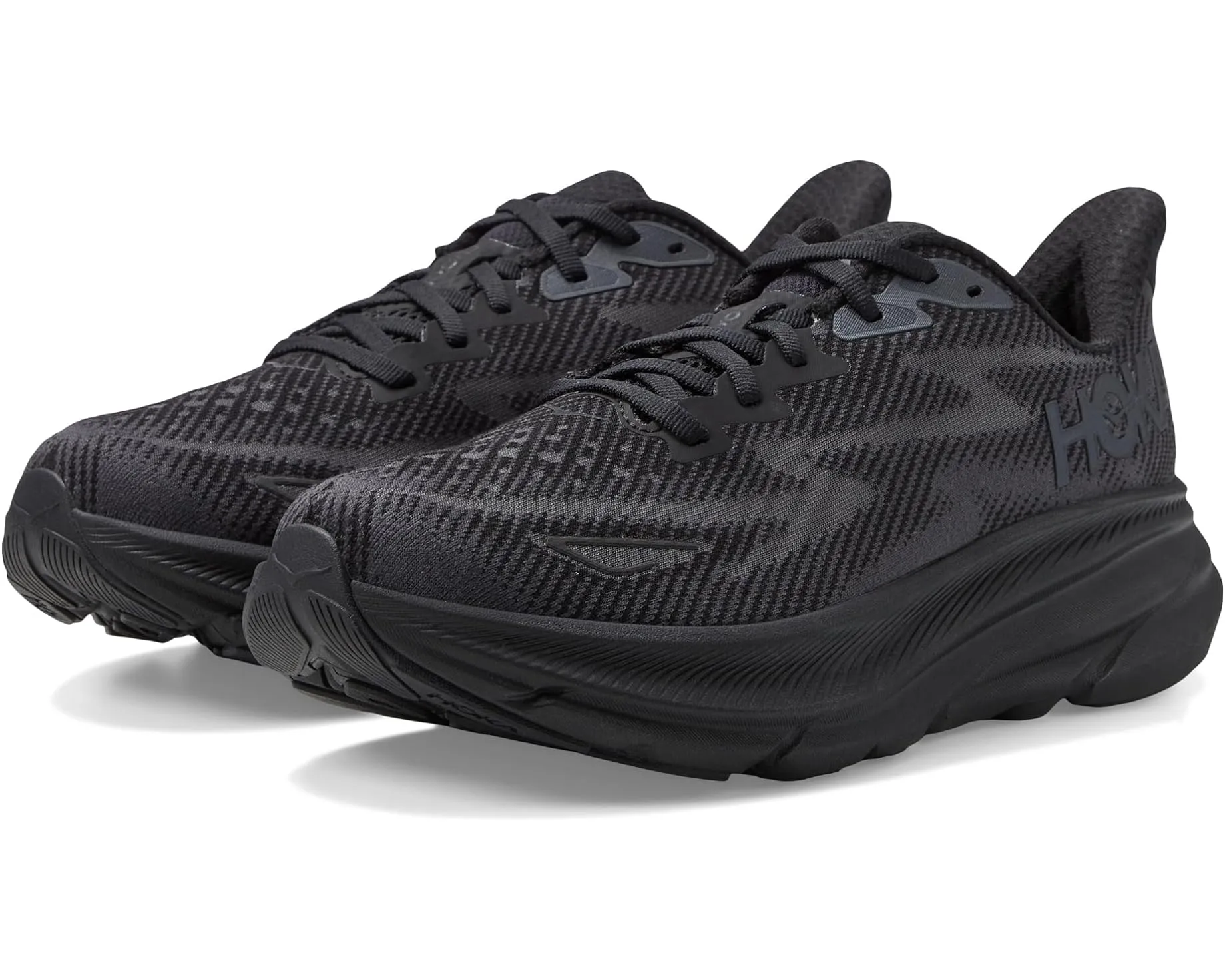 HOKA CLIFTON 9 WOMENS BLACK/BLACK