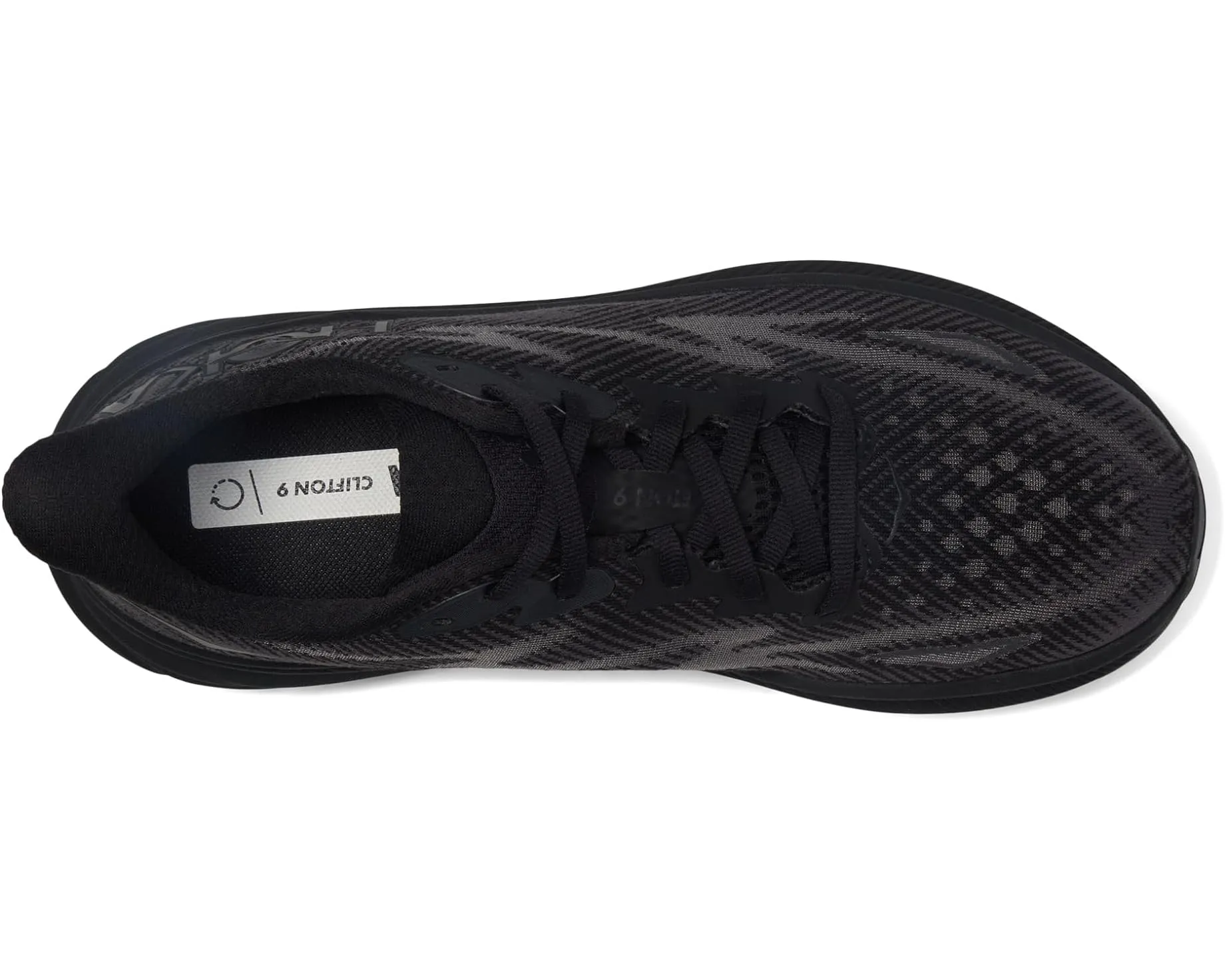 HOKA CLIFTON 9 WOMENS BLACK/BLACK