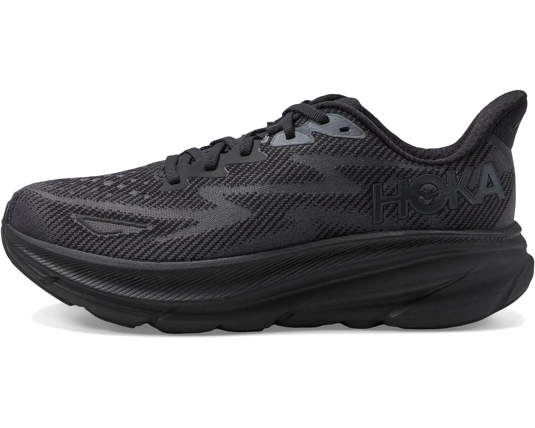 HOKA CLIFTON 9 WOMENS BLACK/BLACK