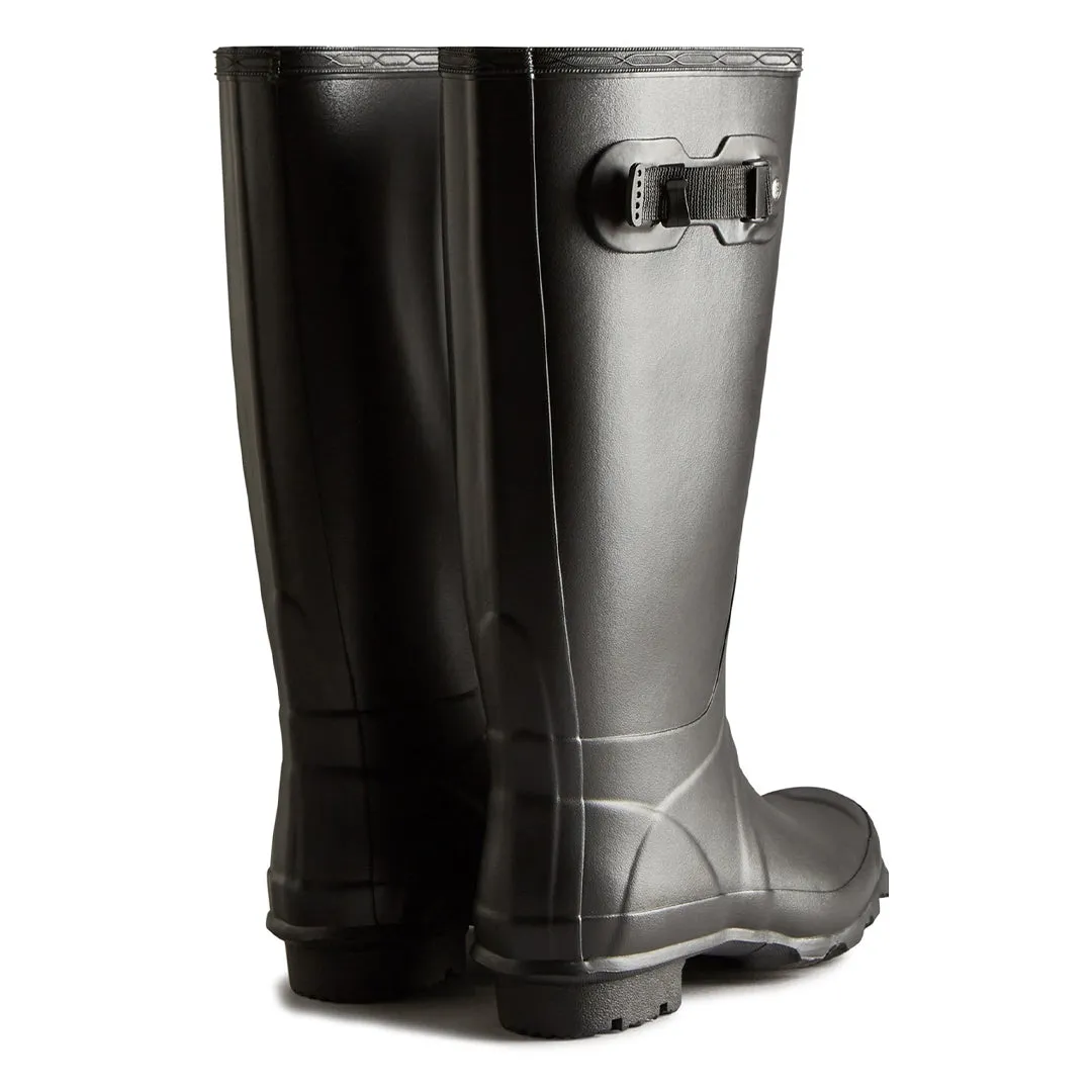 Huntress Wide Leg Wellington Boots - Black by Hunter