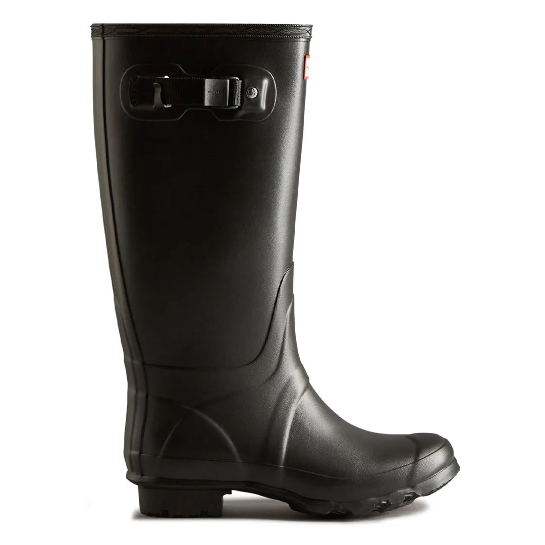 Huntress Wide Leg Wellington Boots - Black by Hunter