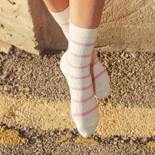 Jutelaune Stripe Socks - Pink