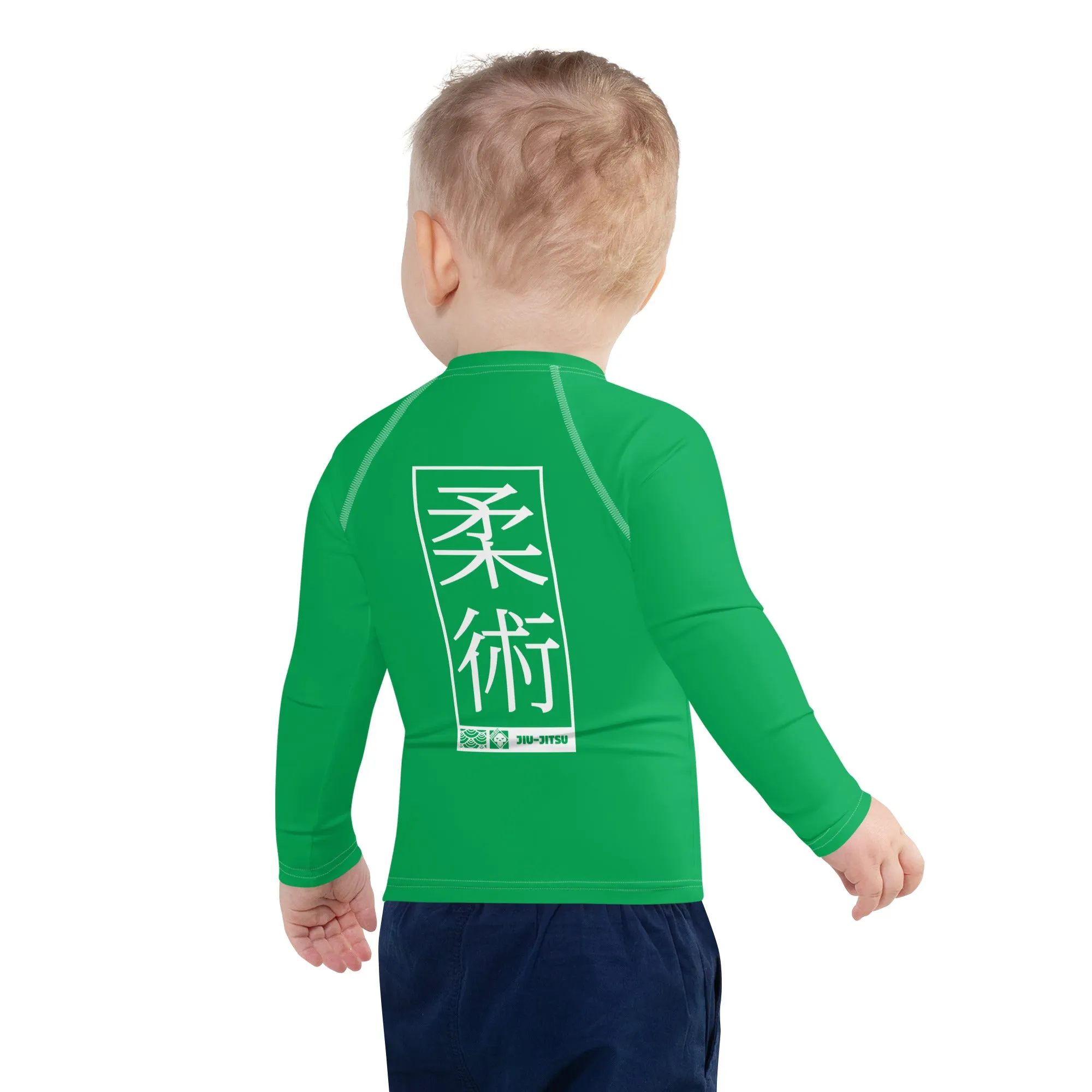 Kid's Boys Long Sleeve BJJ Rash Guard Jiu-Jitsu 009 - Jade