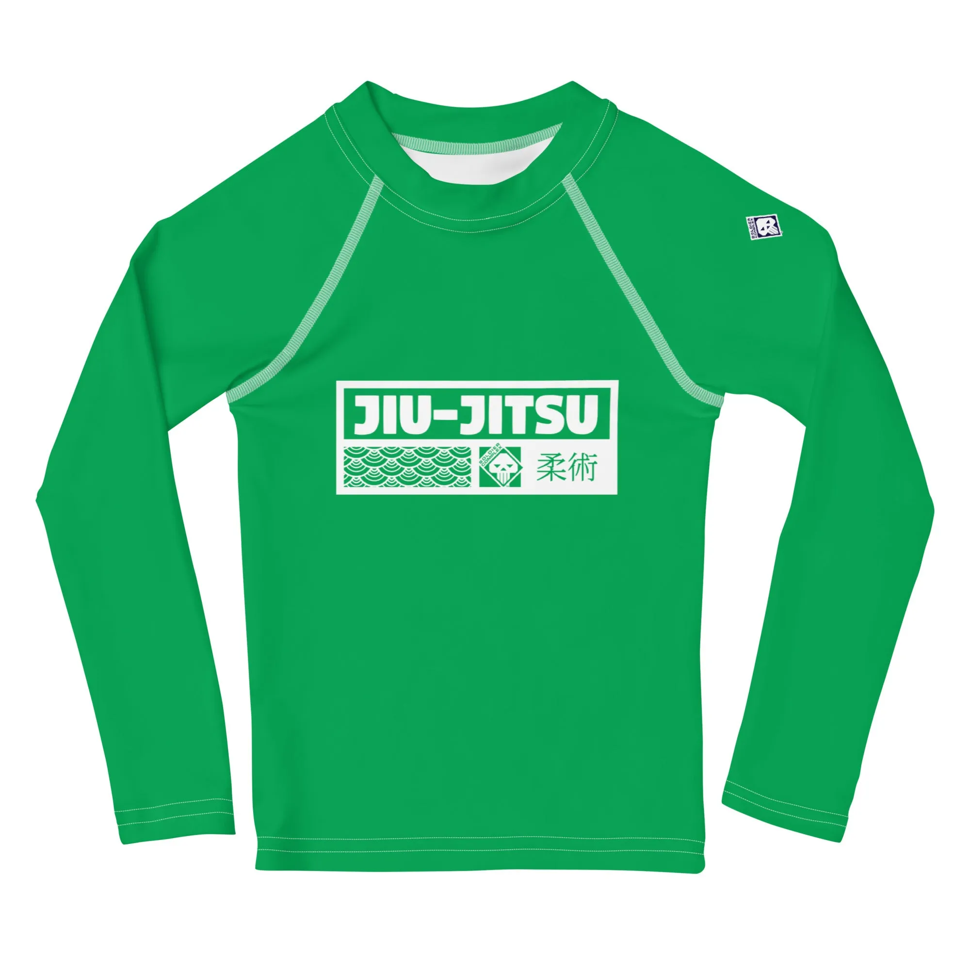 Kid's Boys Long Sleeve BJJ Rash Guard Jiu-Jitsu 009 - Jade