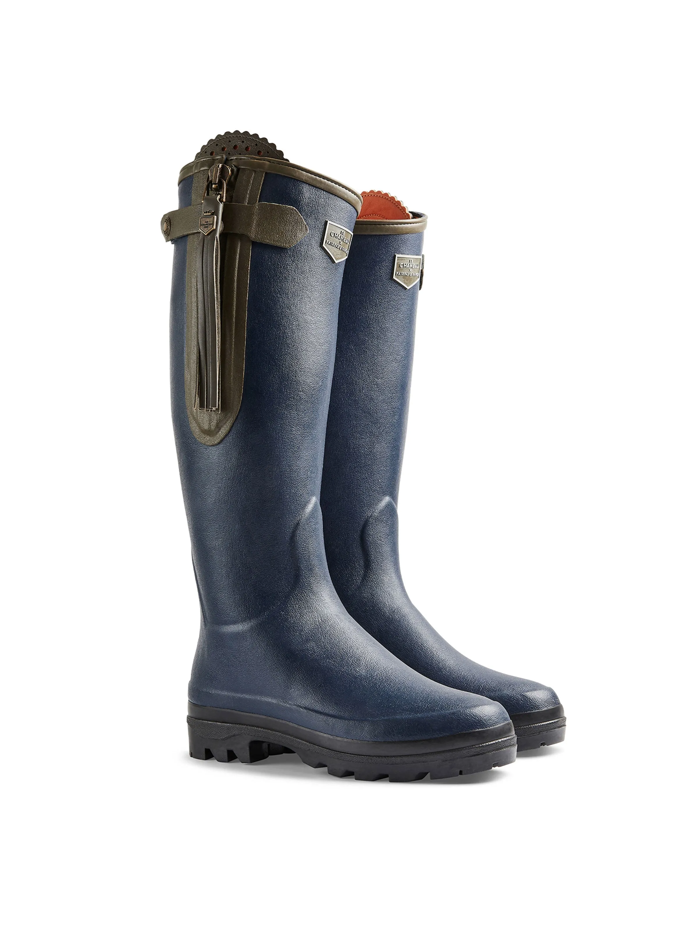 L'Alliance Neoprene Lined Wellington Boot (Narrow Fit) - Navy