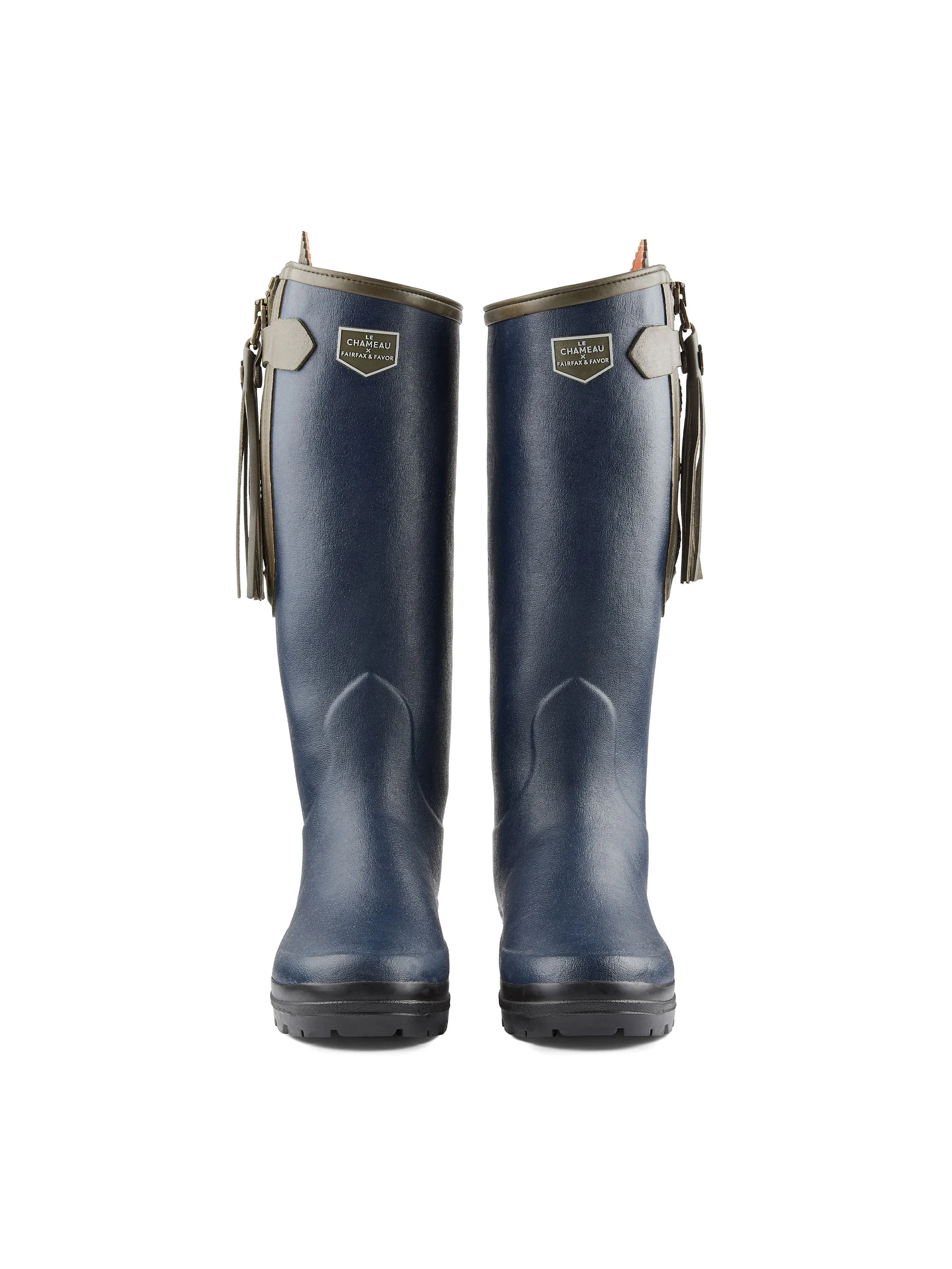 L'Alliance Neoprene Lined Wellington Boot (Narrow Fit) - Navy