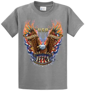 Land Of The Free 1776 Printed Tee Shirt