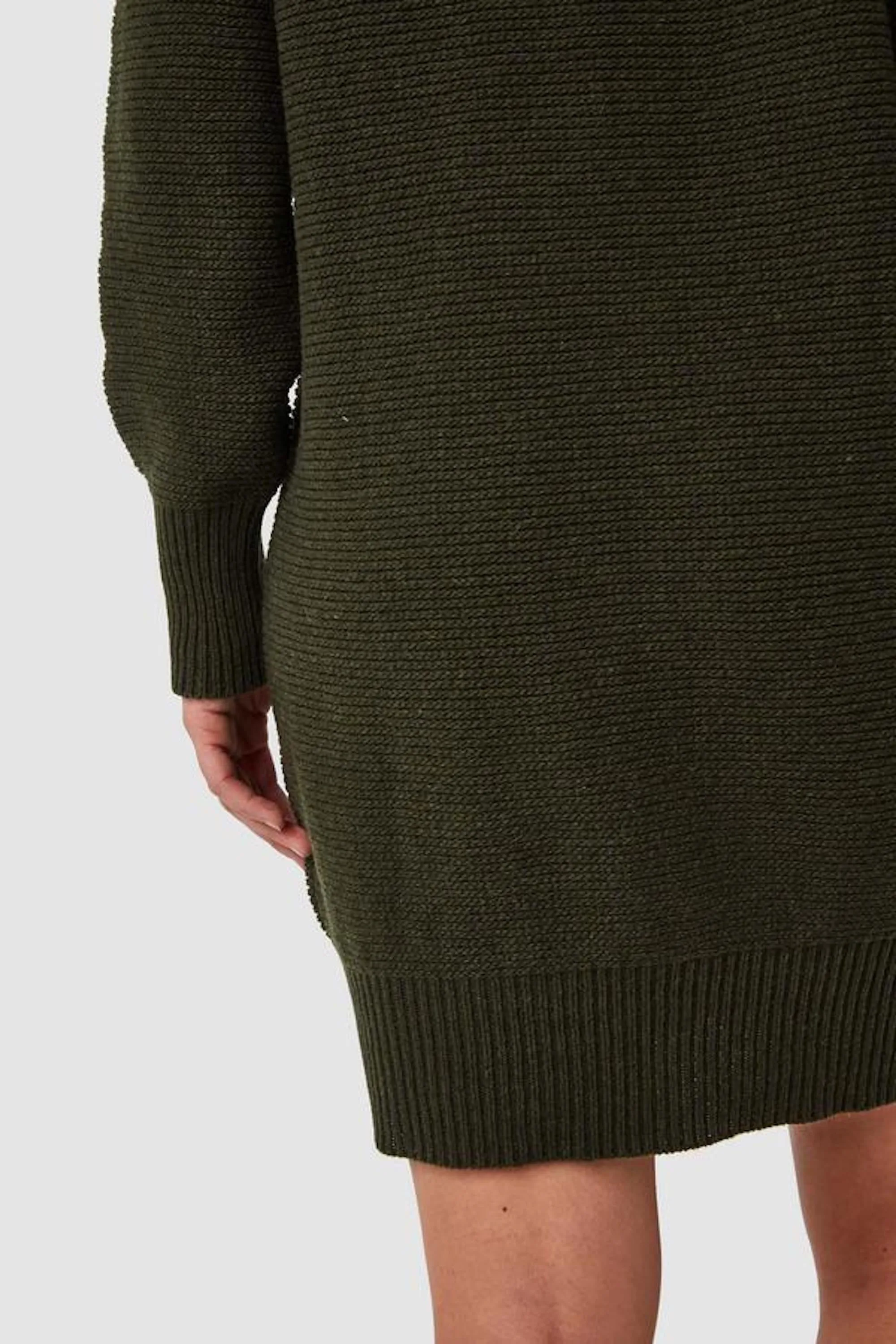 lorraine knitted dress military green