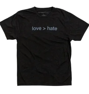 'love > hate' T-Shirt - Black