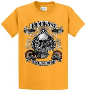 Lucky 7 Live To Ride Printed Tee Shirt