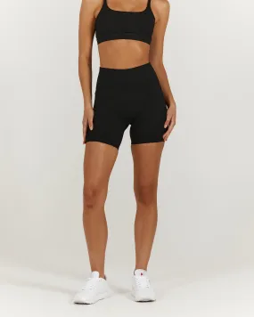 LUXE BIKER SHORTS V2 - BLACK