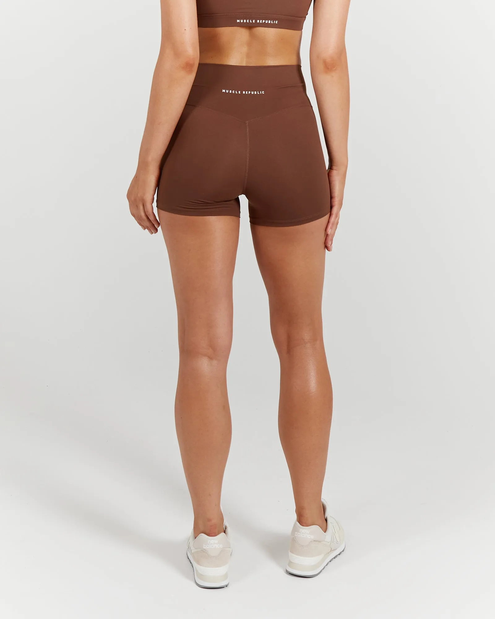 LUXE MINI SHORTS - COCOA