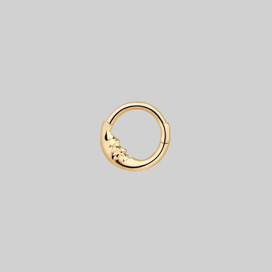 MAN IN THE MOON. Gold Clicker Ring - Septum