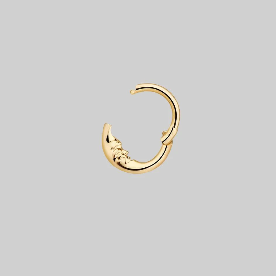 MAN IN THE MOON. Gold Clicker Ring - Septum