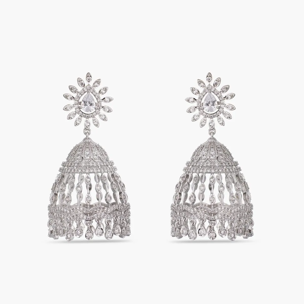 Medini Nakshatra CZ Jhumka Earrings