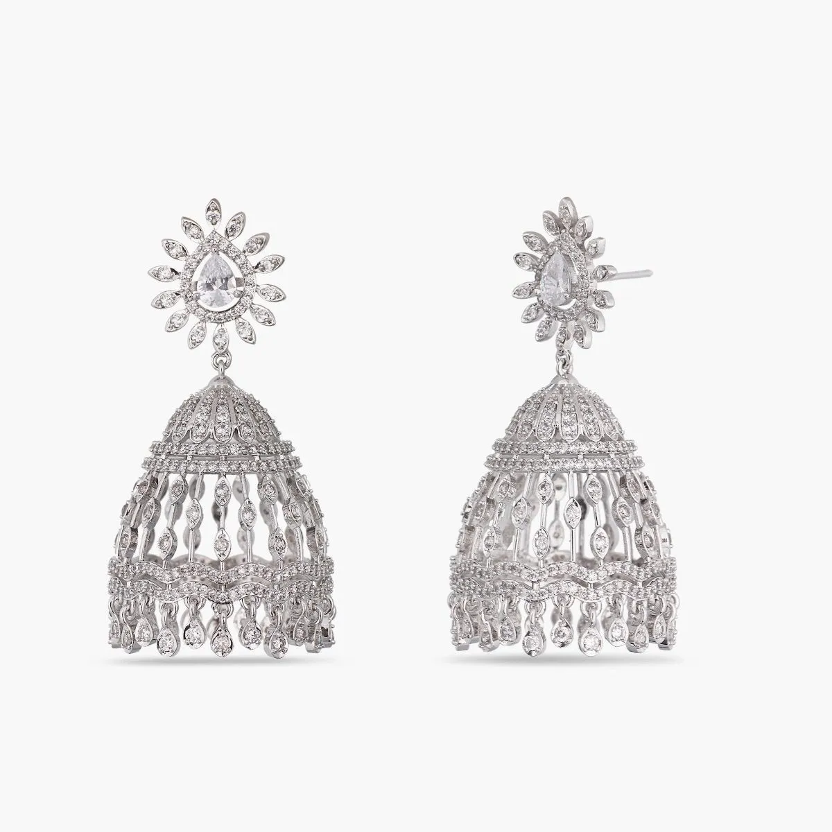 Medini Nakshatra CZ Jhumka Earrings