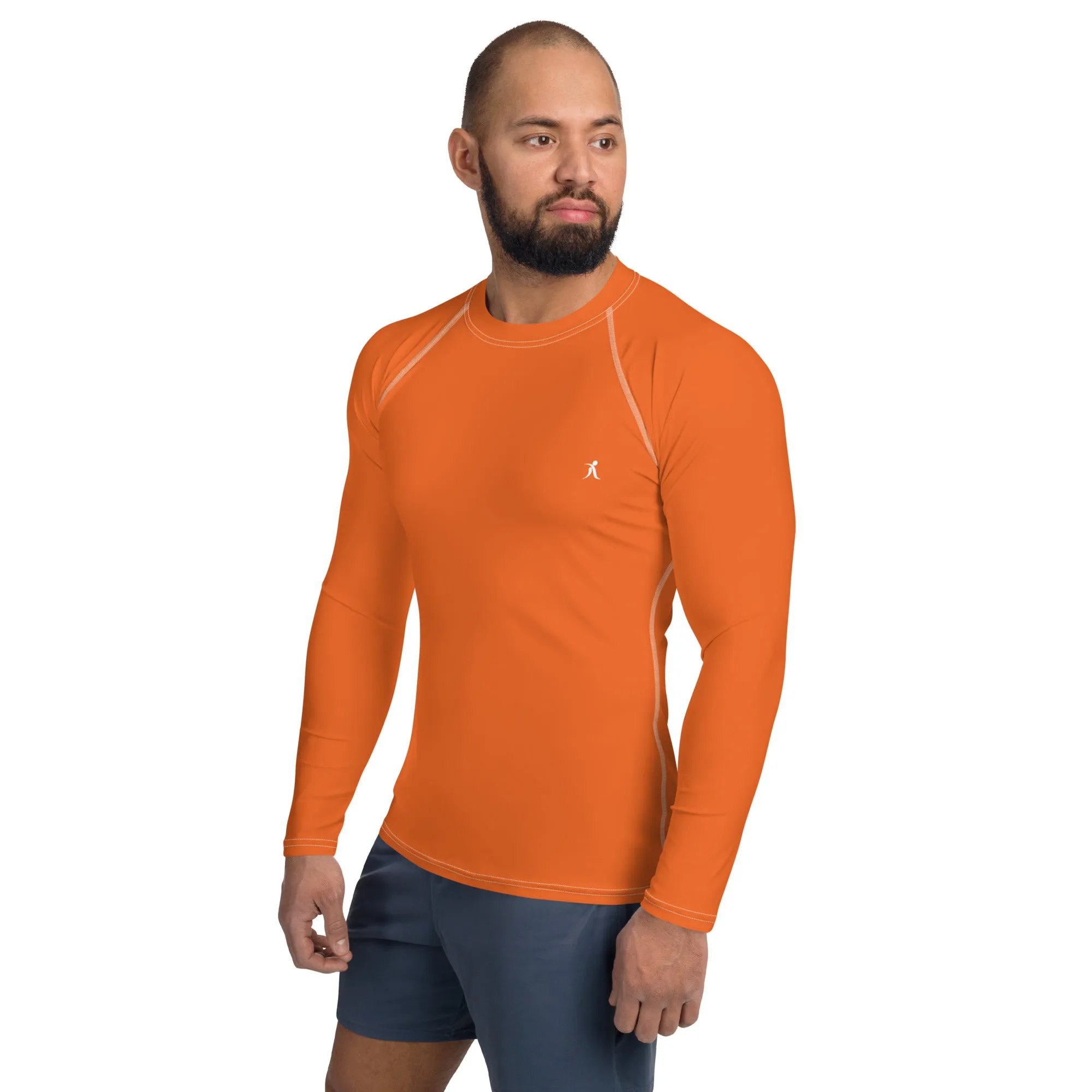 Men's Orange  Rash Guard