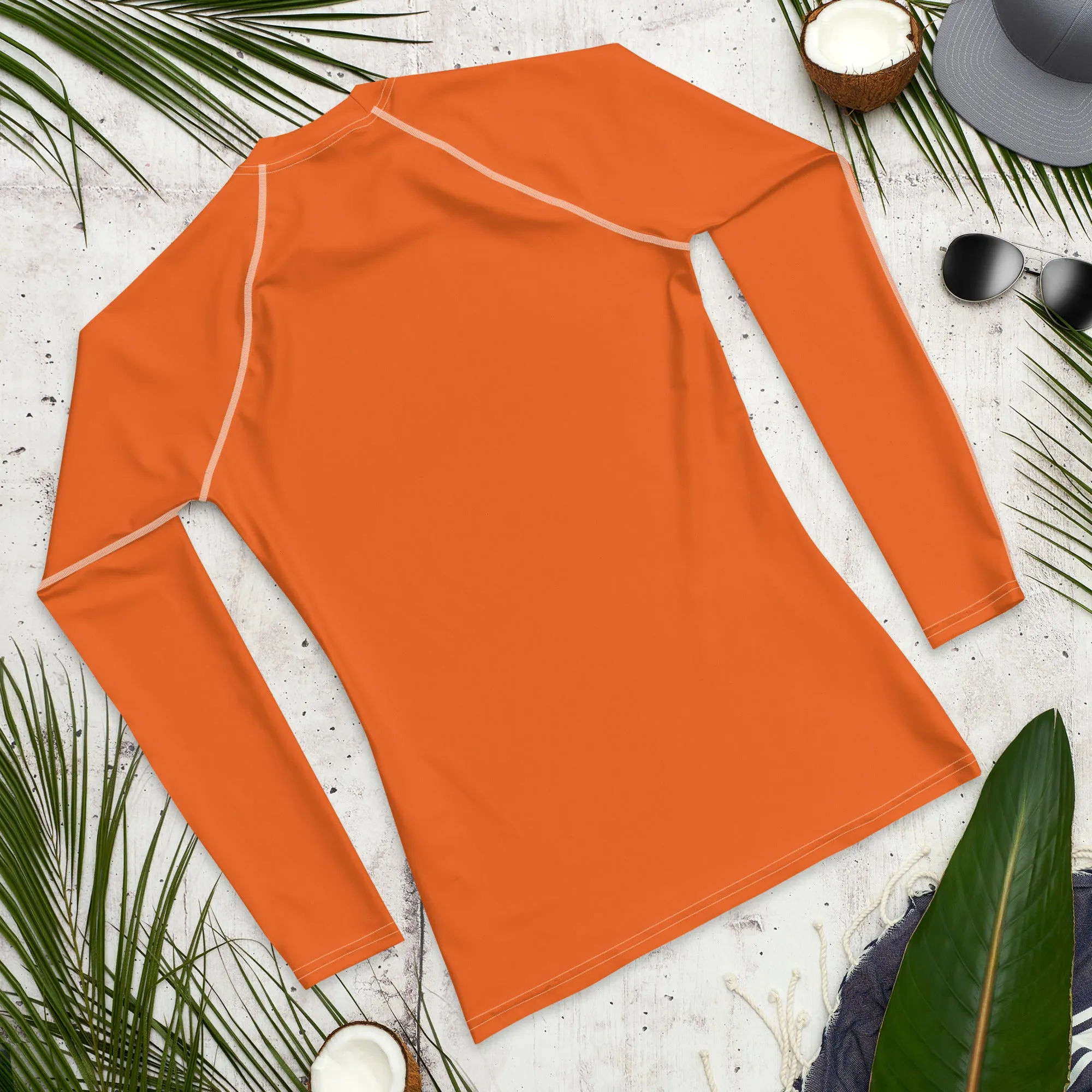 Men's Orange  Rash Guard