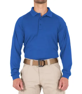 Men's Performance Long Sleeve Polo / Academy Blue