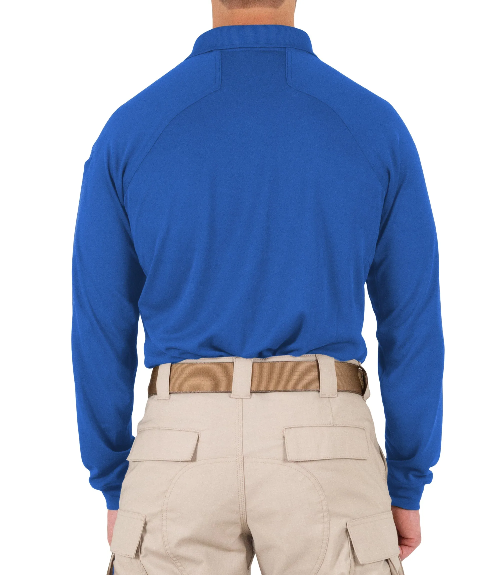 Men's Performance Long Sleeve Polo / Academy Blue