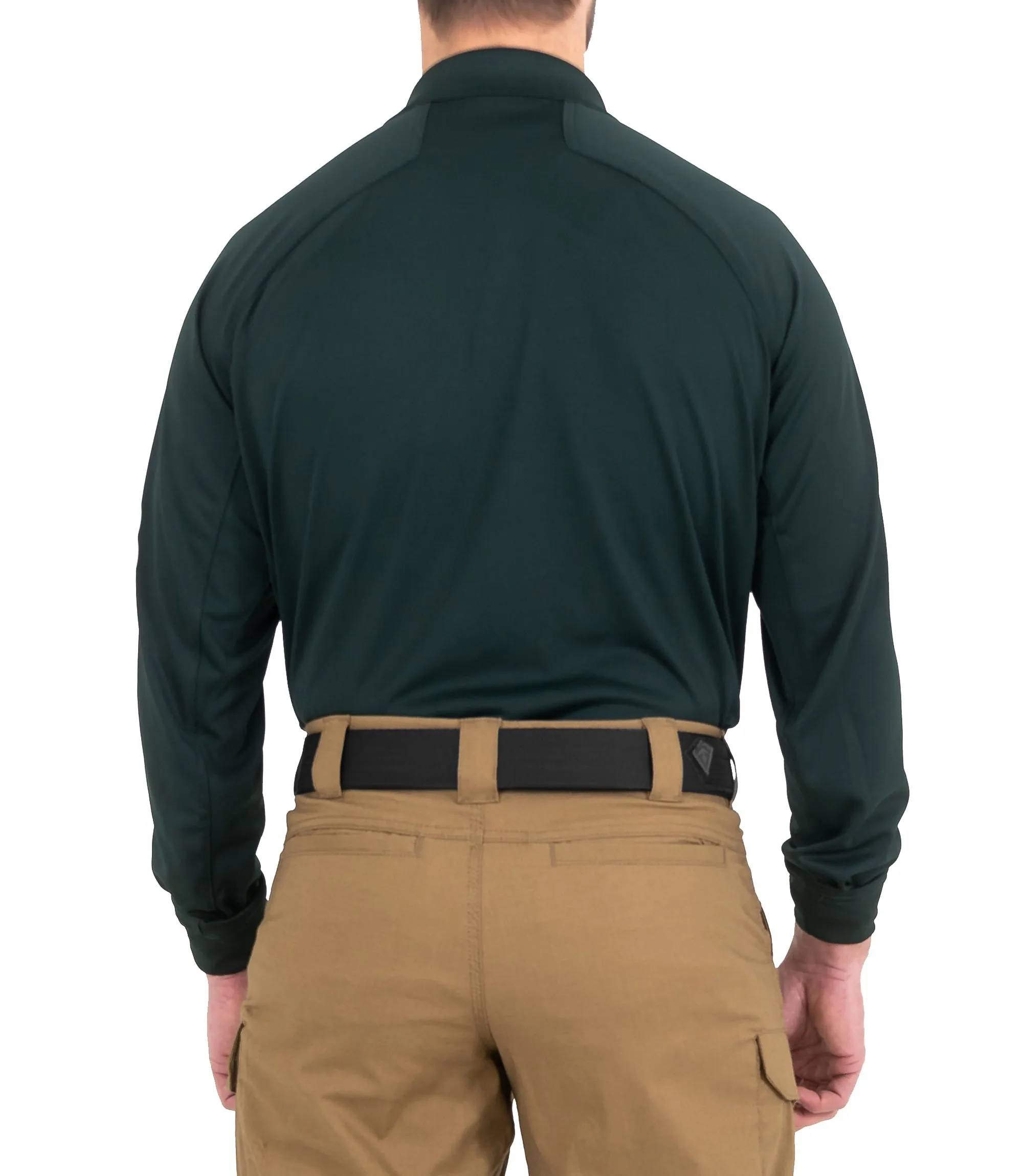 Men's Performance Long Sleeve Polo / Spruce Green