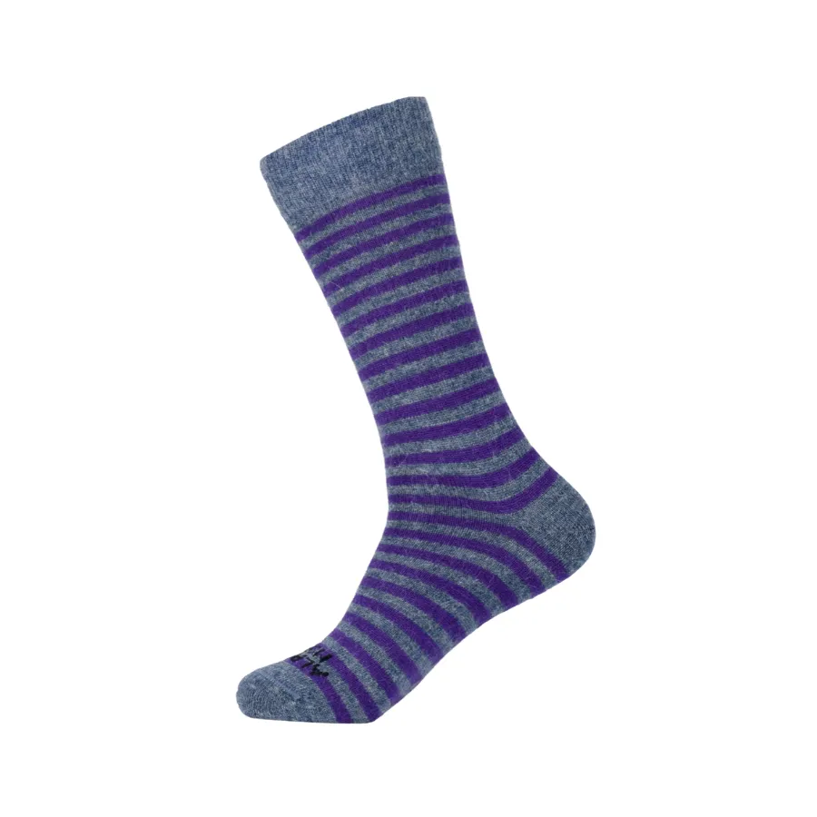 Mid-Calf Alpaca Striped Socks