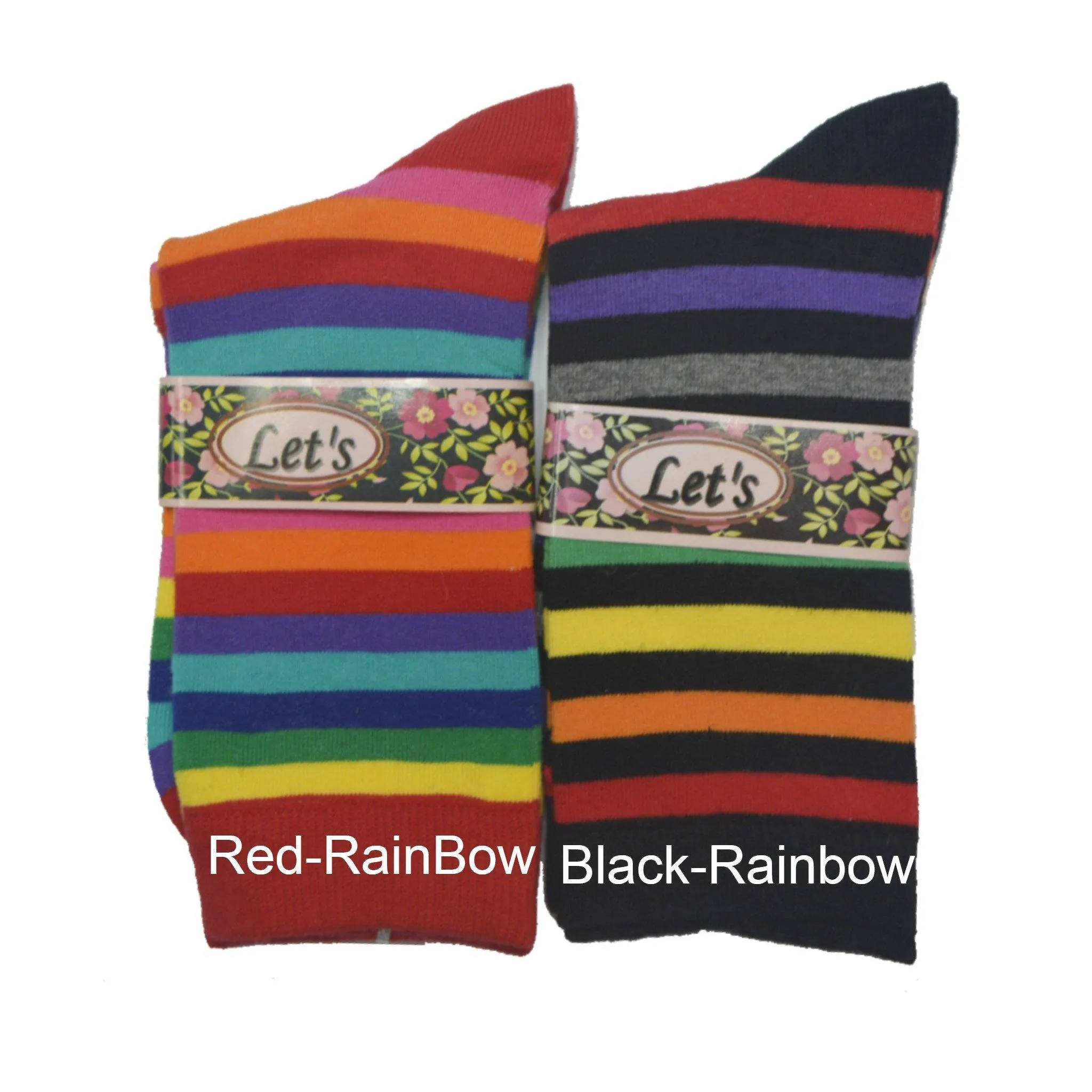 Mid-Calf Rainbow Socks