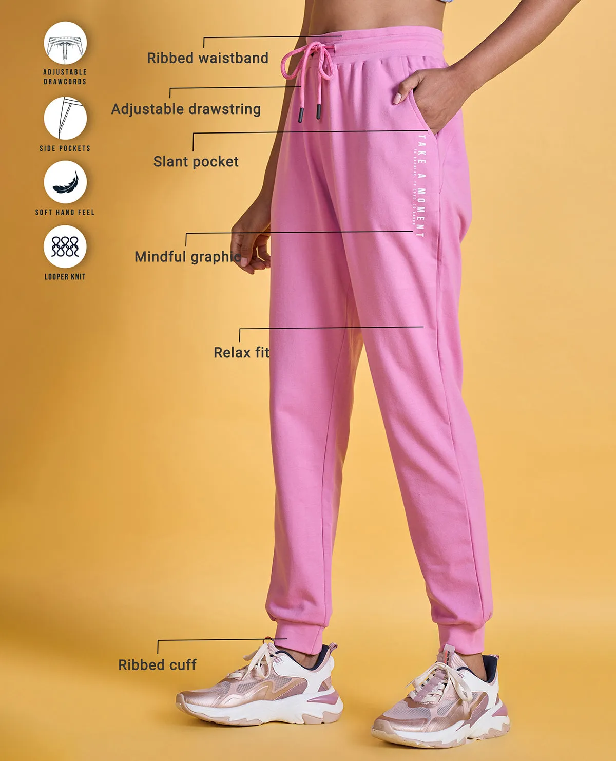 Nykd All Day Iconic All Day Jogger - NYAT273 - Fuschia pink