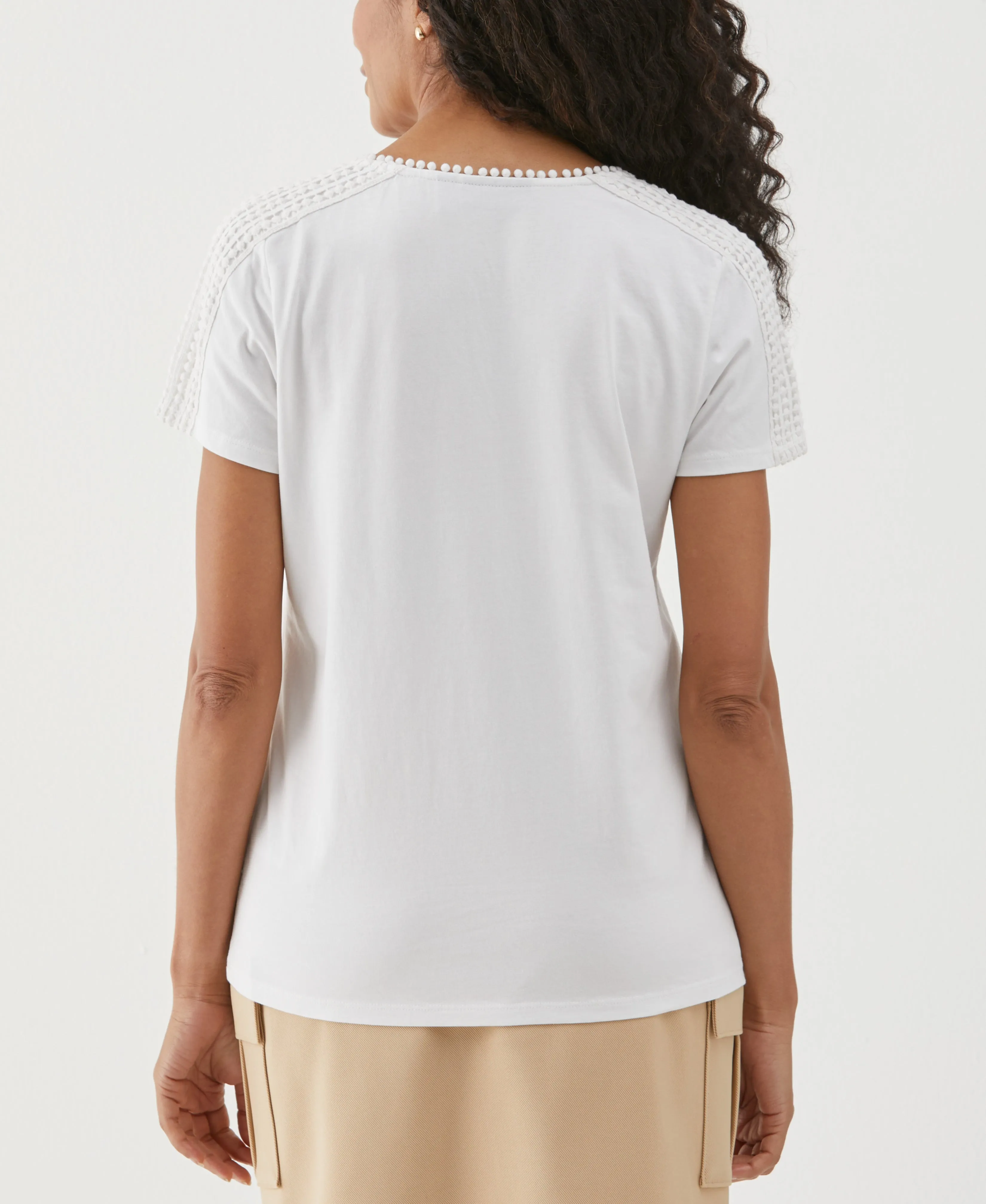 Petite Dot Trim Tee